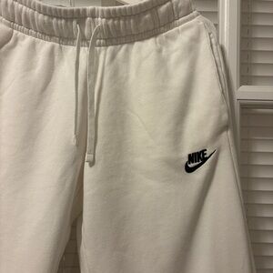 Nike Ivory Joggers with Logo